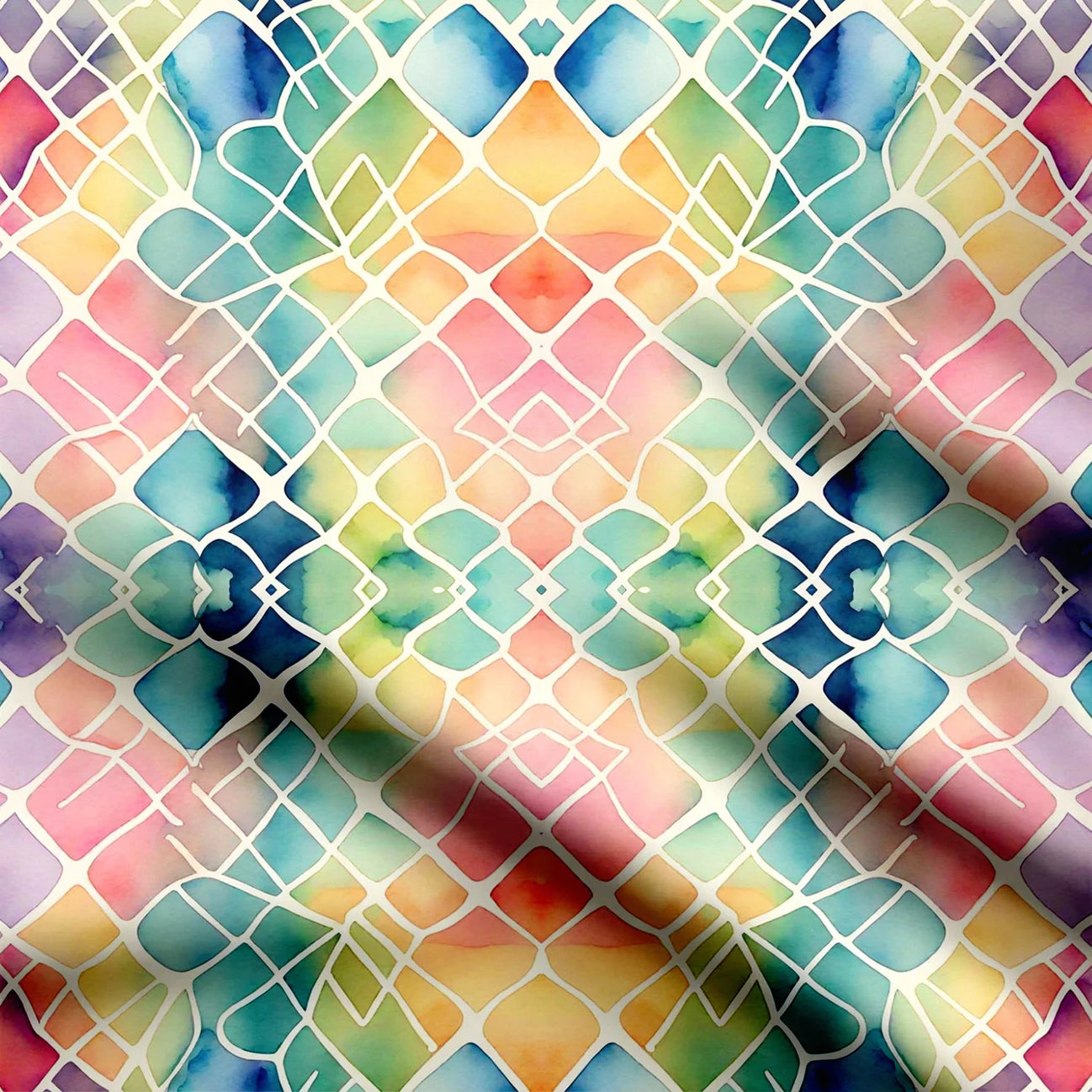 Watercolor Abstract Print Fabric